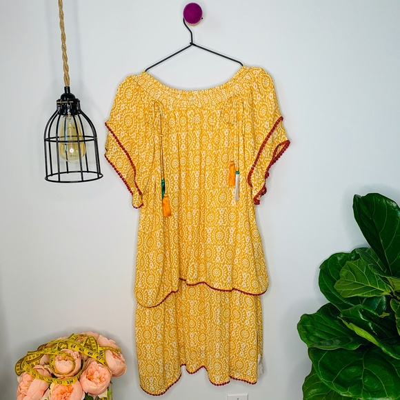 NWT Tessora - Talia Off-Shoulder Tiered Mini Dress S - Picture 3 of 9